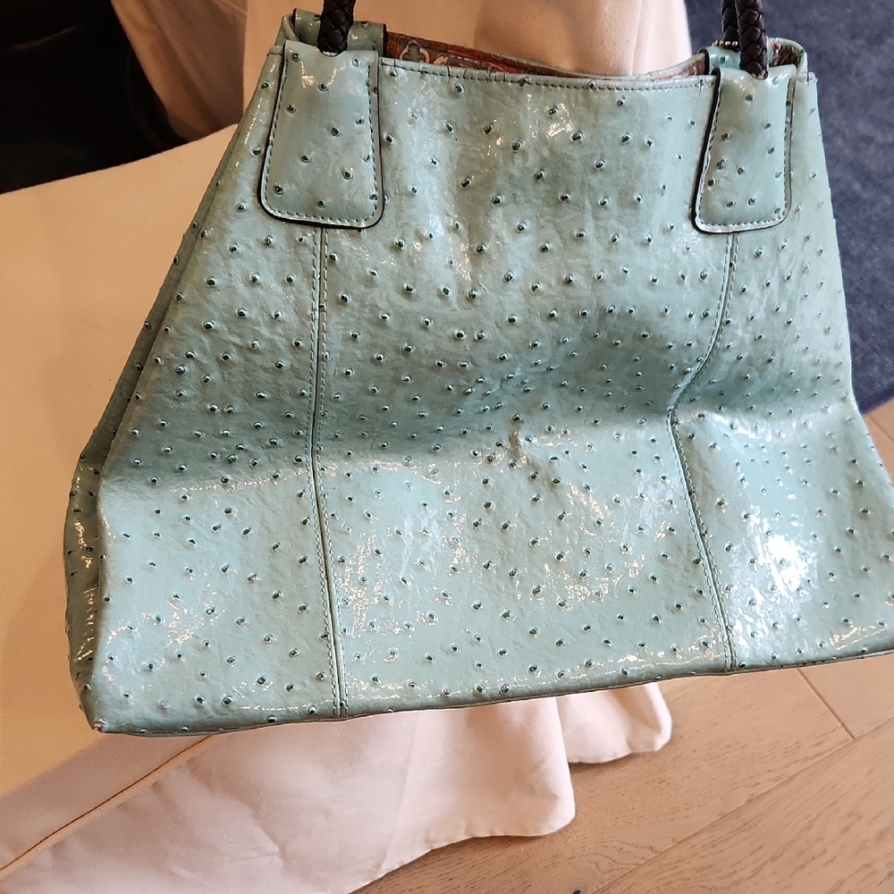 Big Buddha Shiny Light Blue Shoulder Bag